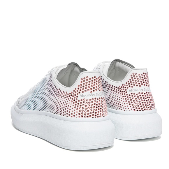ALEXANDER MCQUEEN LARRY OVERSIZED PERFORATED SNEAKER (WHITE/MULTI) SIZE 42 - Picture 6 of 12